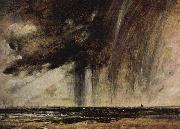 John Constable Constable Seascape Study with Rain Cloud c.1824 oil painting